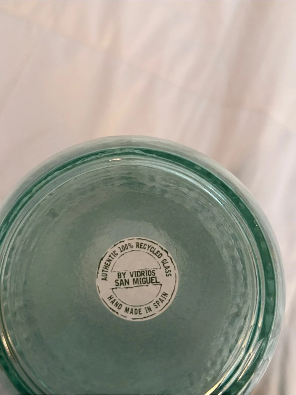 Vidrios San Miguel 2 Glass Vases - Teal and purplish brown handmade Spain